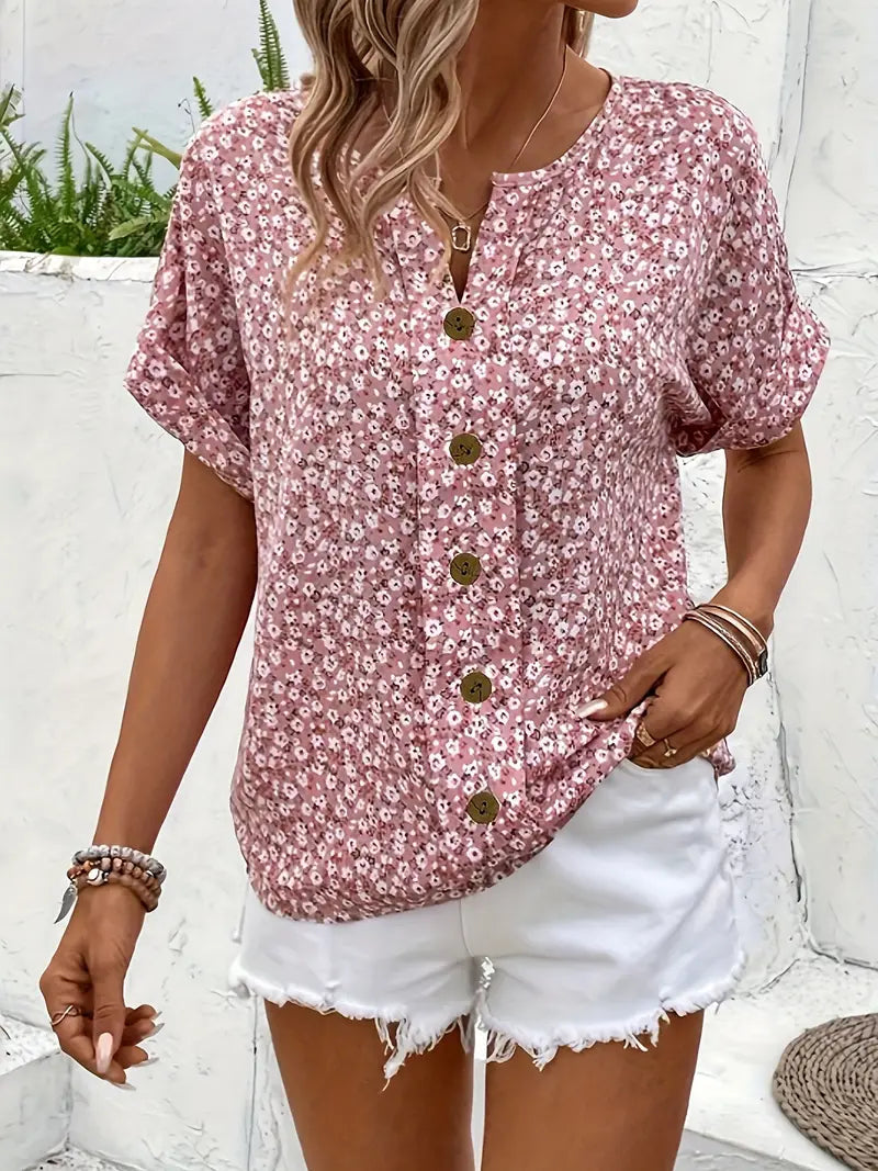 Jelena - Haut Floral Estival Elégant