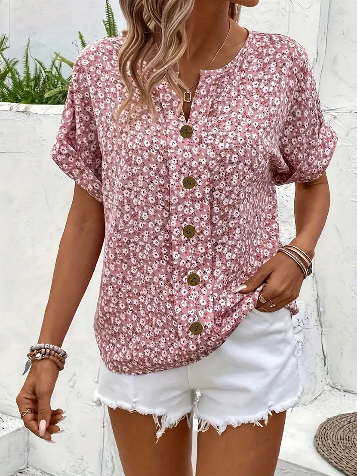 Jelena - Haut Floral Estival Elégant