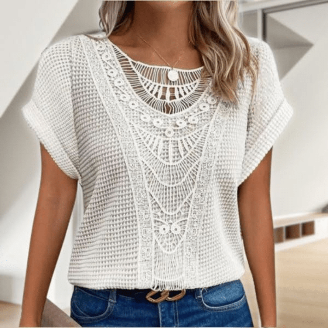 Karin - Blouse Élégante et Dentelle