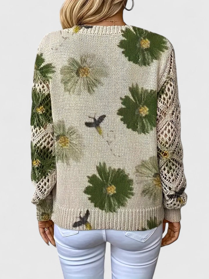 Beata - Élégant pull à fleurs