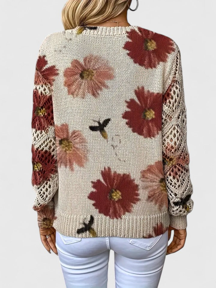 Beata - Élégant pull à fleurs