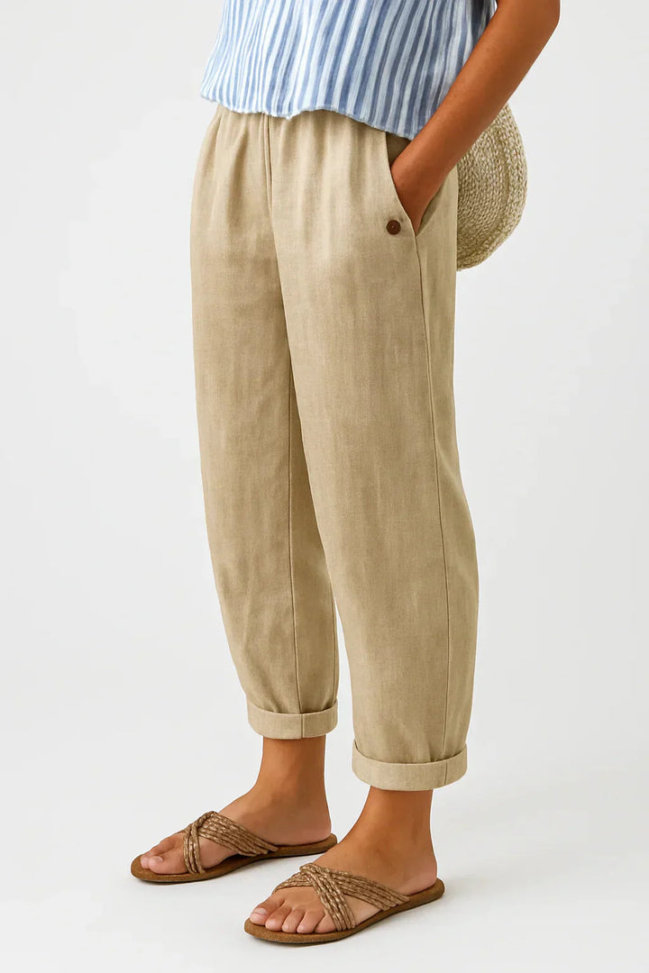 Estelle | Pantalon fluide en lin léger et confortable