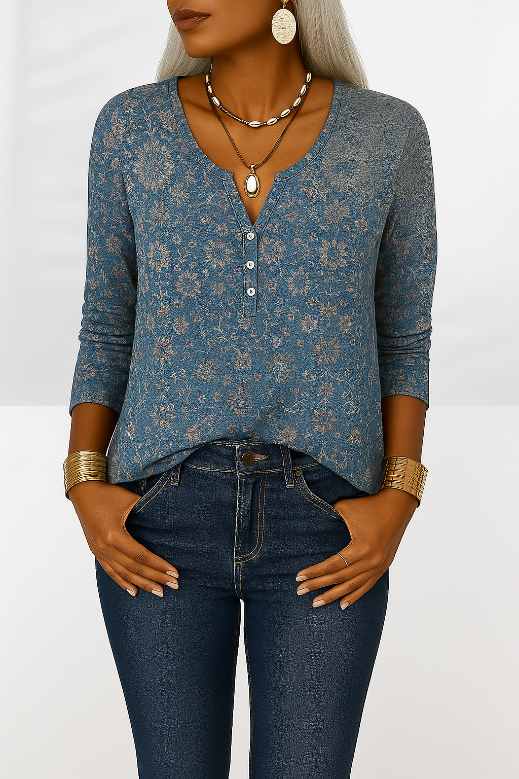 Alina - Chemisier Boho Élégant