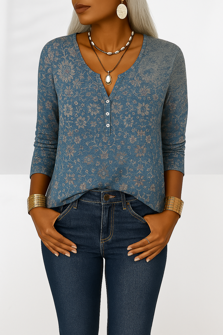 Alina - Chemisier Boho Élégant