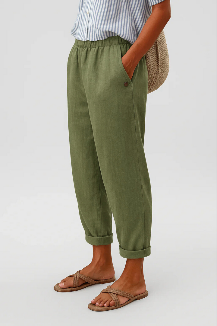 Estelle | Pantalon fluide en lin léger et confortable