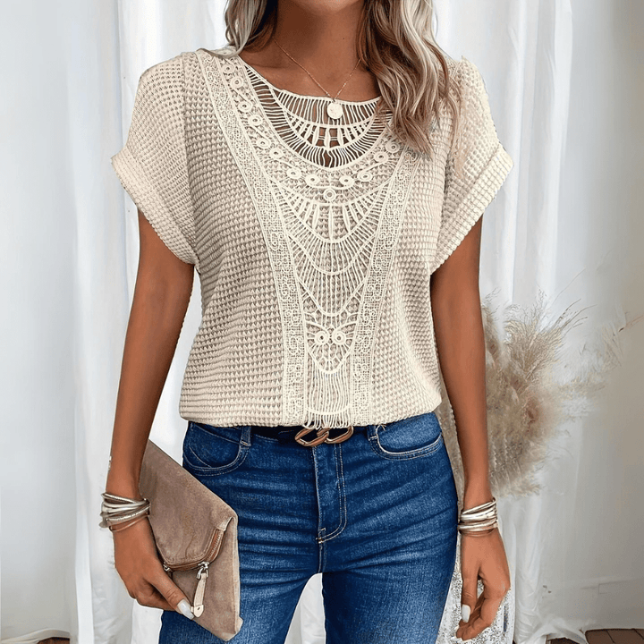 Karin - Blouse Élégante et Dentelle