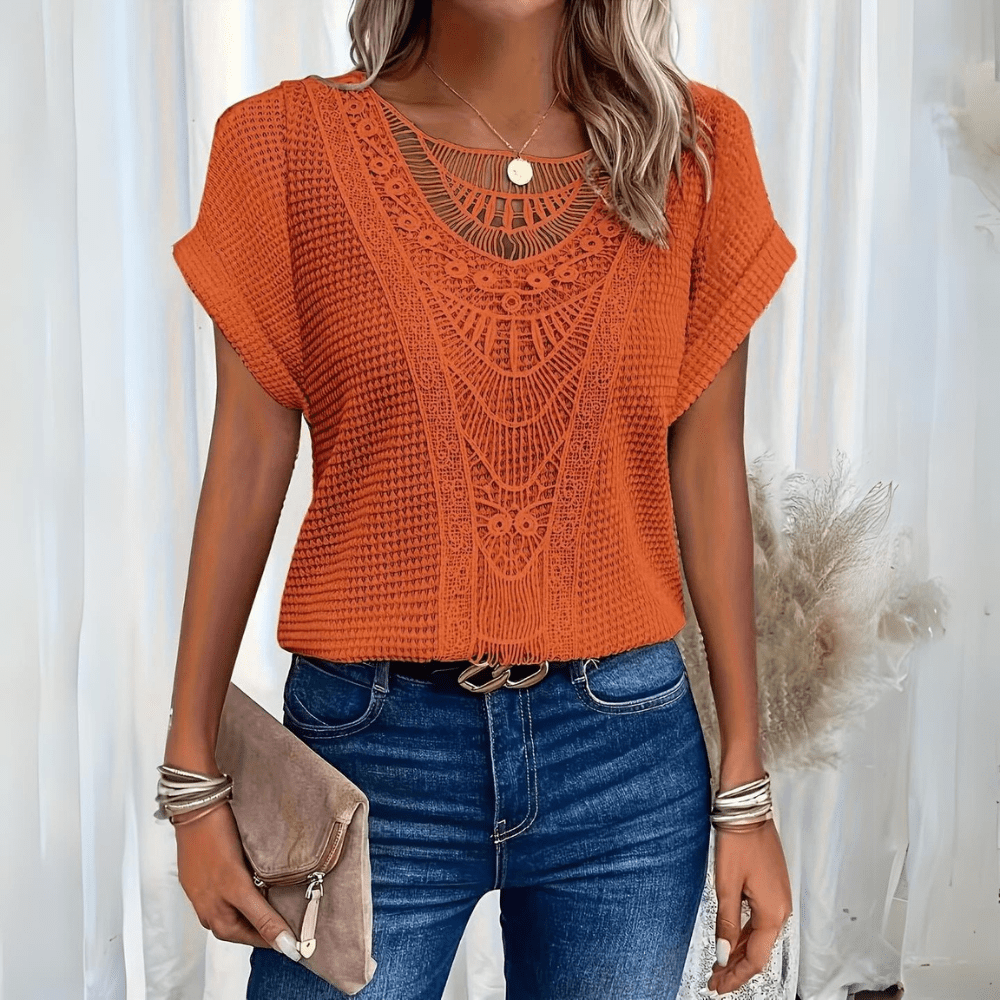 Karin - Blouse Élégante et Dentelle