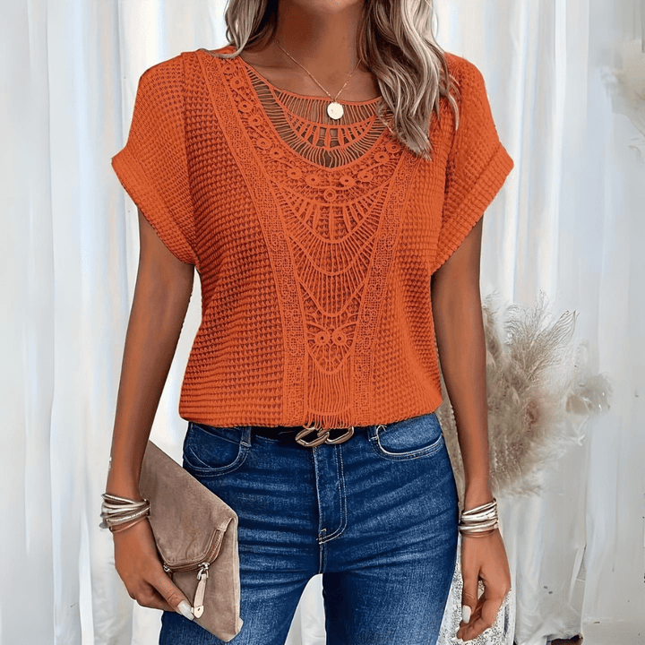 Karin - Blouse Élégante et Dentelle