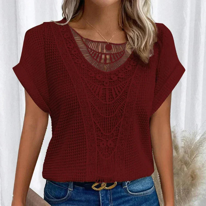 Karin - Blouse Élégante et Dentelle