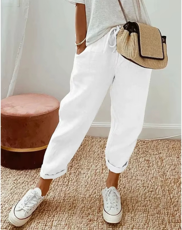 Eliana – Pantalon en lin naturel