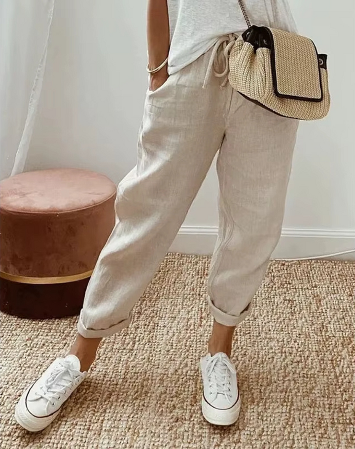 Eliana – Pantalon en lin naturel