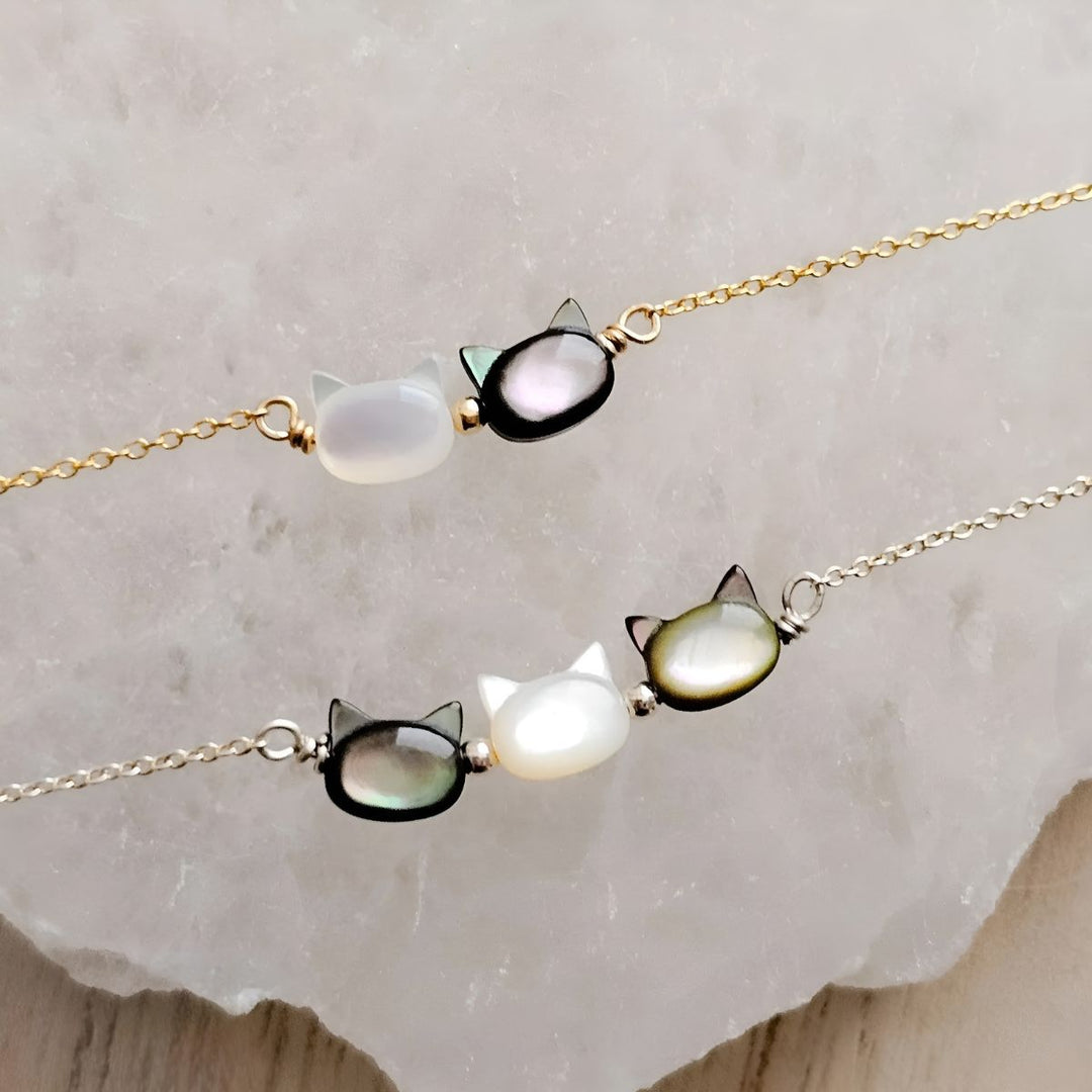 Miaura | Collier avec Pierre Précieuse en Forme de Chat