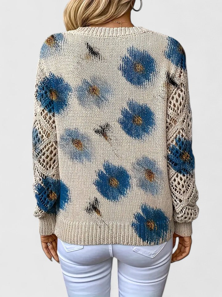 Beata - Élégant pull à fleurs