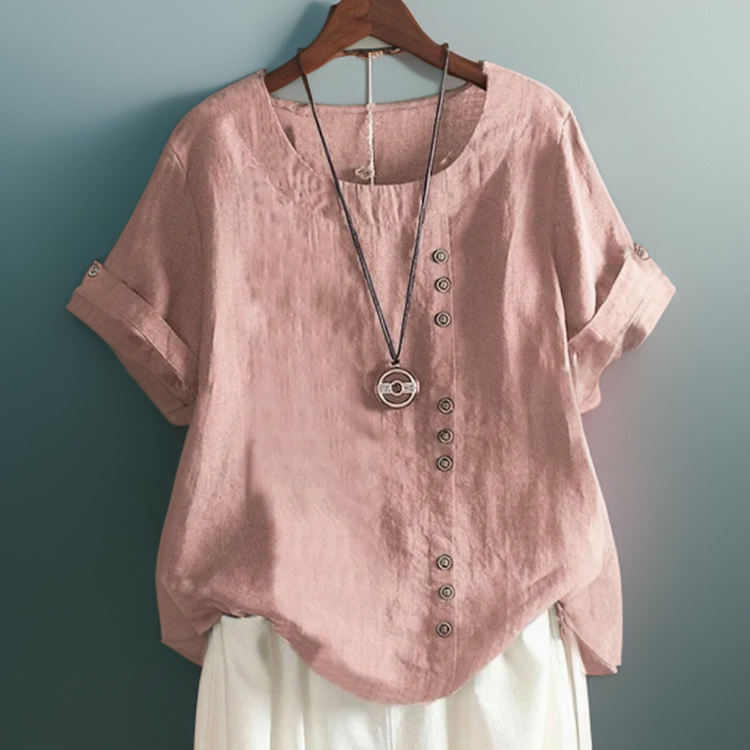 Isla - T-Shirt Chic Avec Boutons