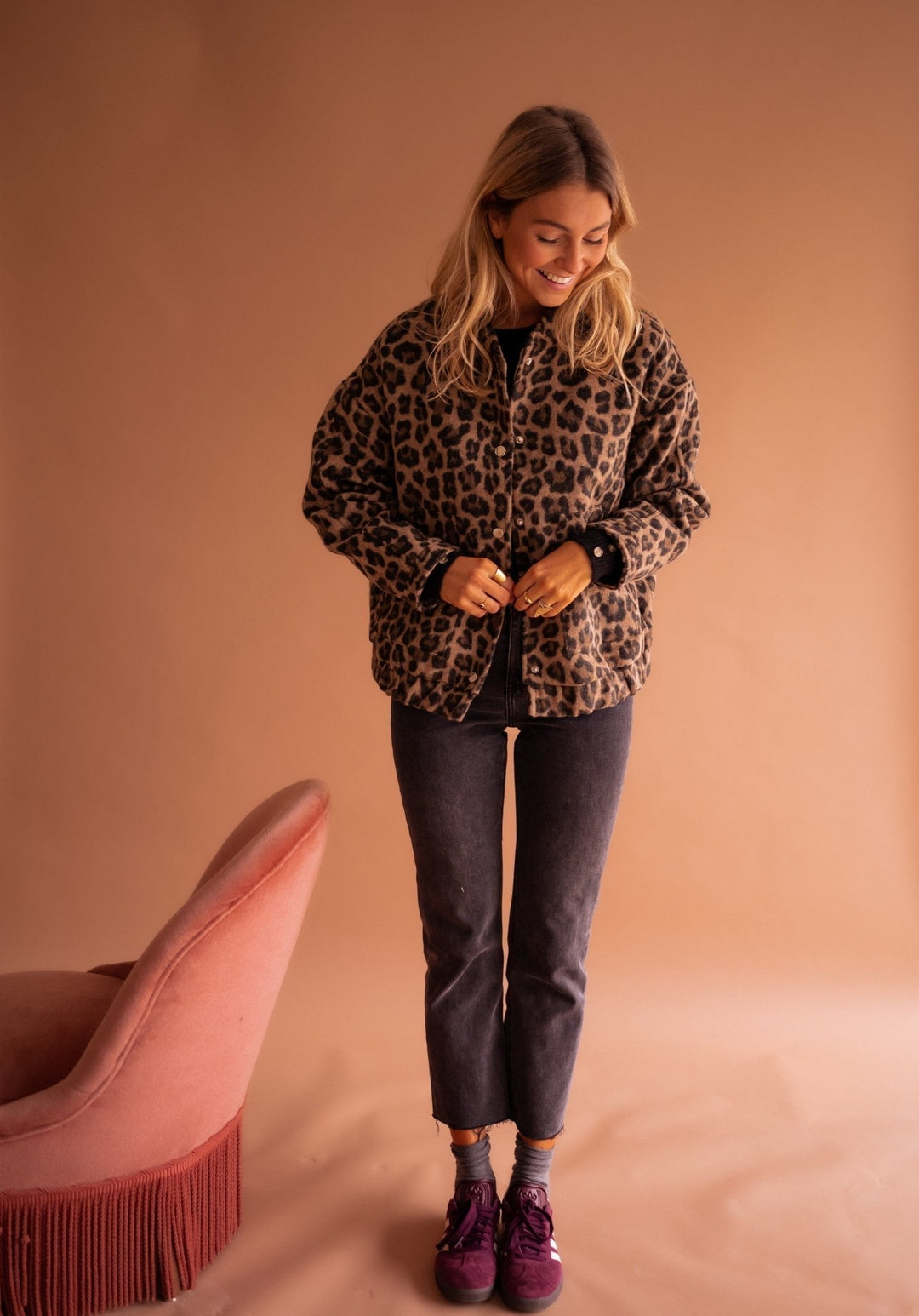 Léophrine – Veste tendance à imprimé léopard