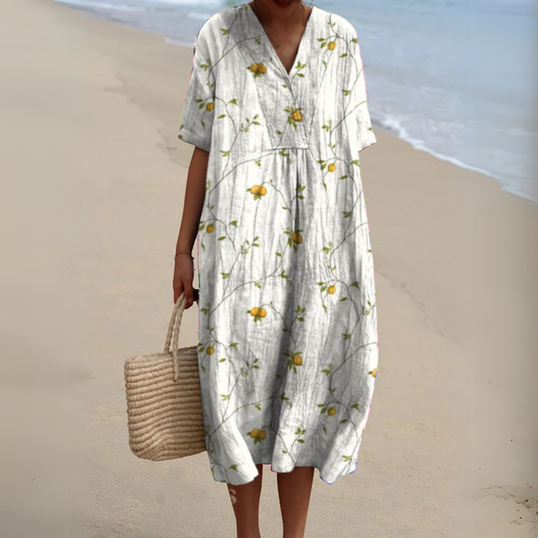 Nathalie - Robe Fleurie Elégante