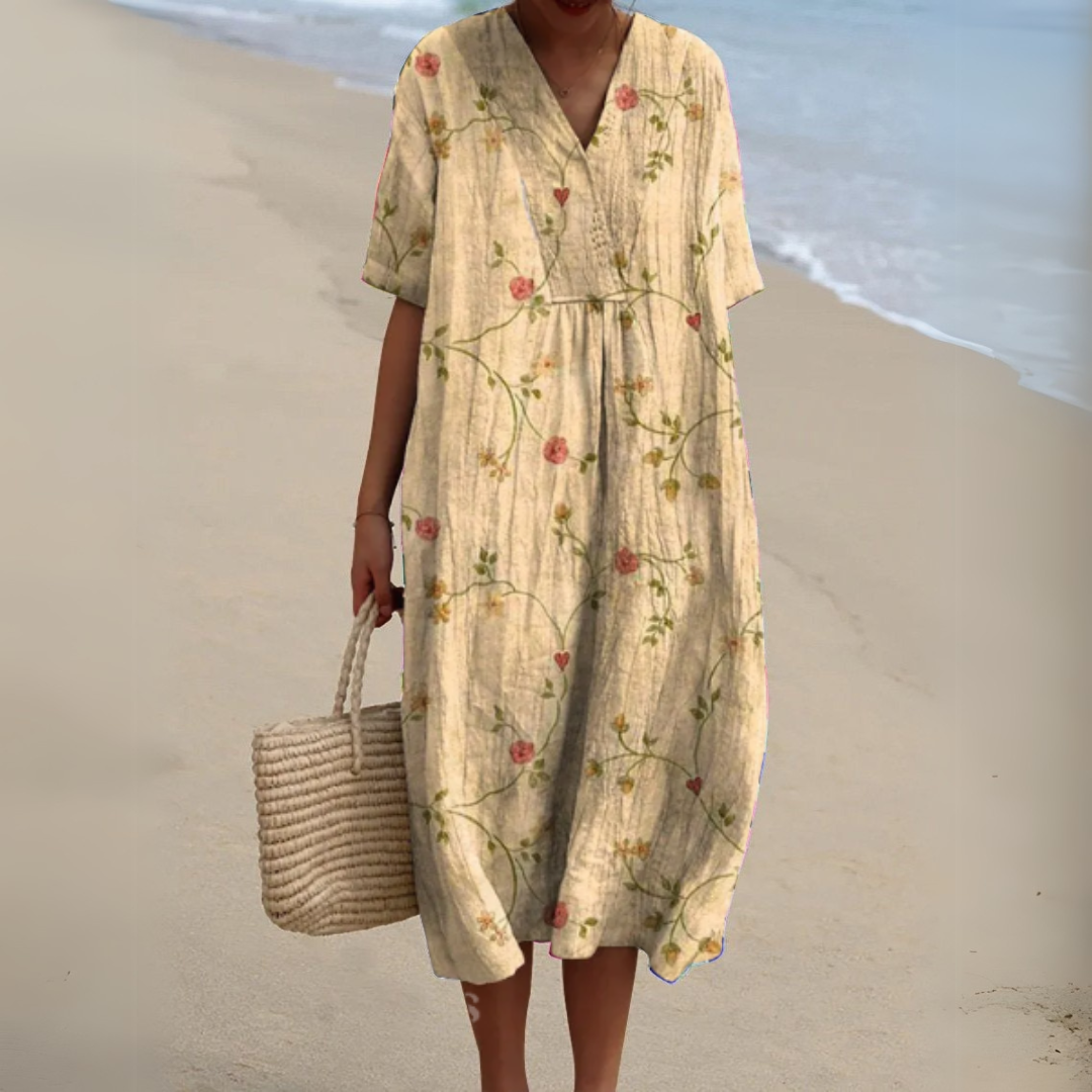 Nathalie - Robe Fleurie Elégante