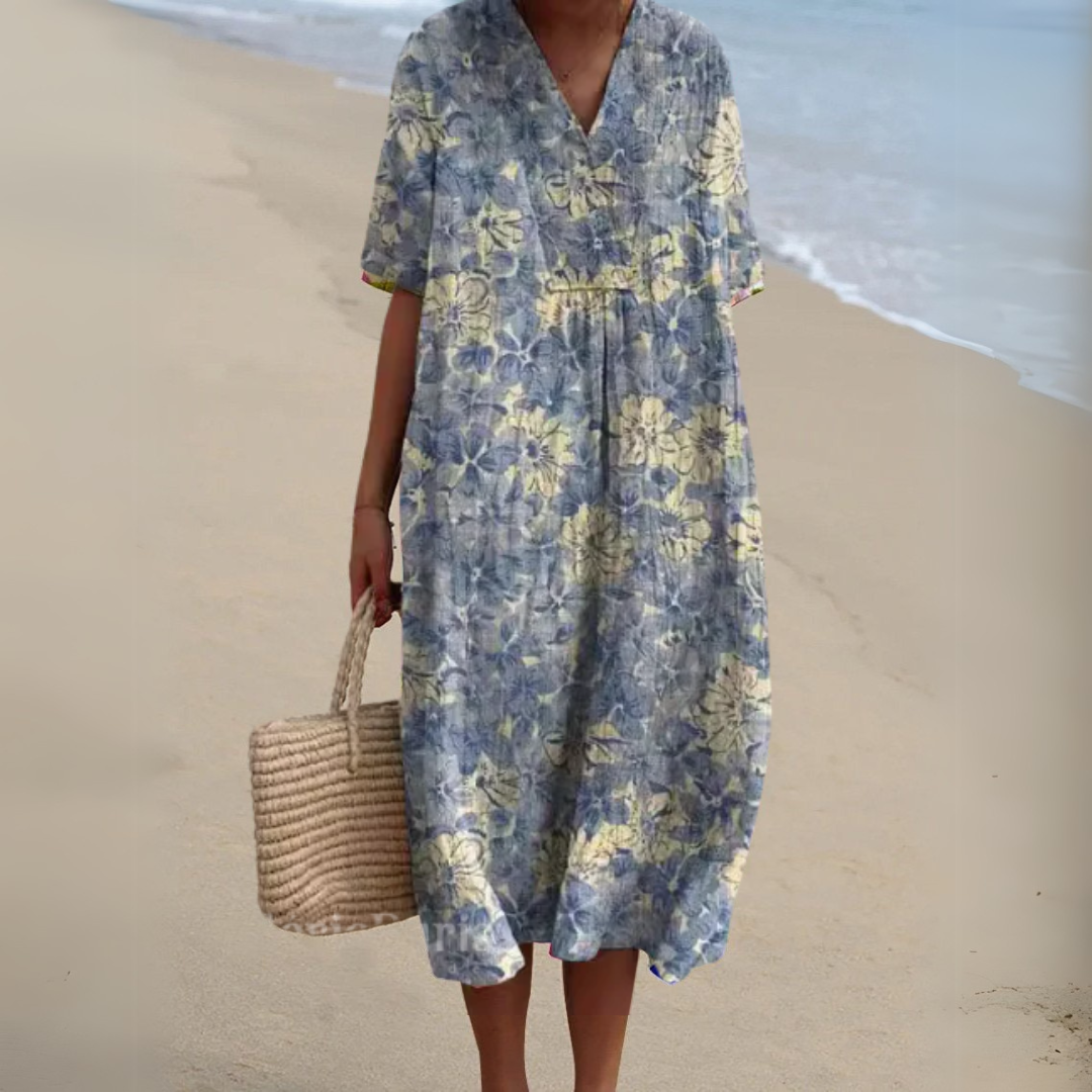 Nathalie - Robe Fleurie Elégante