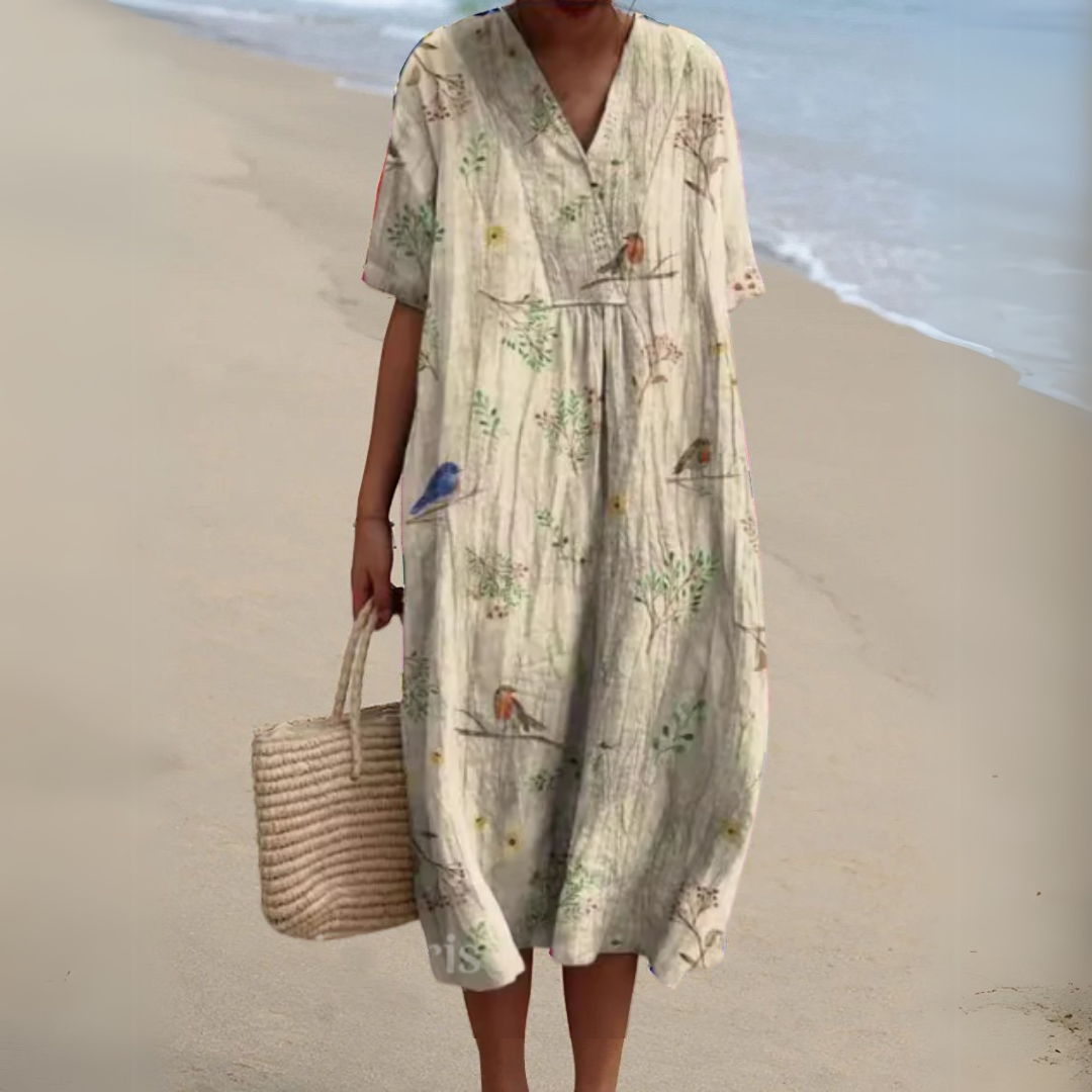 Nathalie - Robe Fleurie Elégante