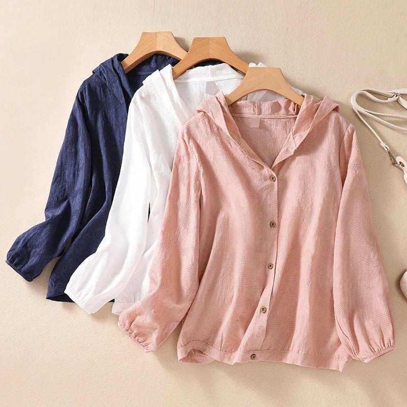 Miri - Sweat à capuche en lin léger