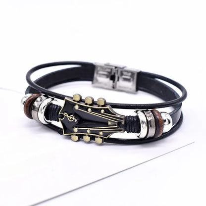 Claude - Bracelet en cuir pour guitare
