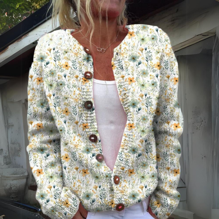 Amélie - Cardigan élégant à fleurs