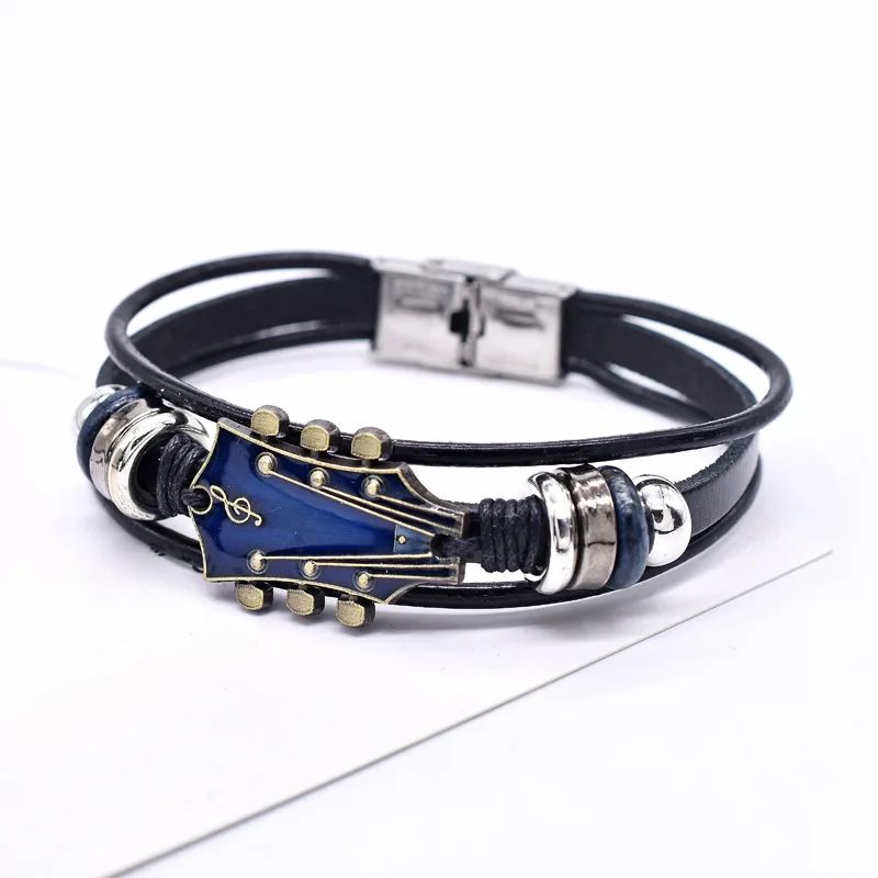 Claude - Bracelet en cuir pour guitare