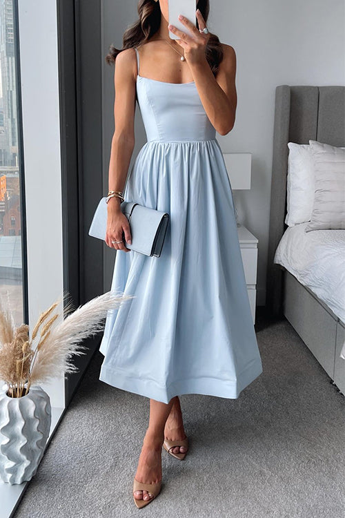 Martina | Robe midi à bretelles élégante