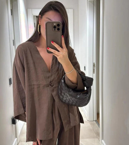 Clémentine | Ensemble Lin Décontracté