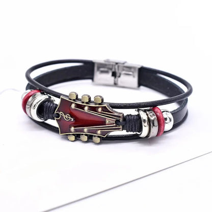 Claude - Bracelet en cuir pour guitare