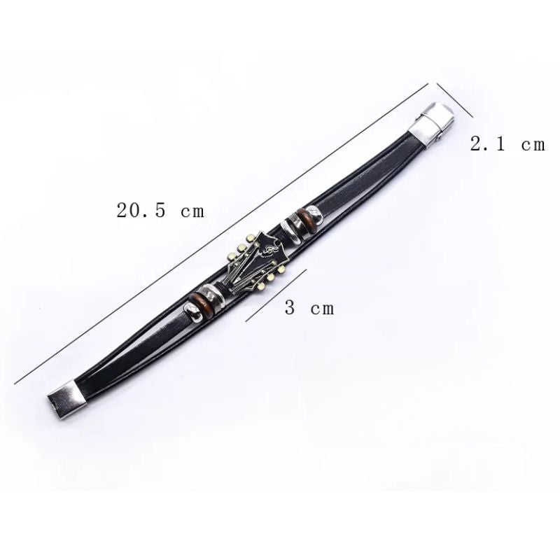 Claude - Bracelet en cuir pour guitare