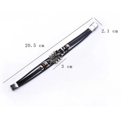 Claude - Bracelet en cuir pour guitare