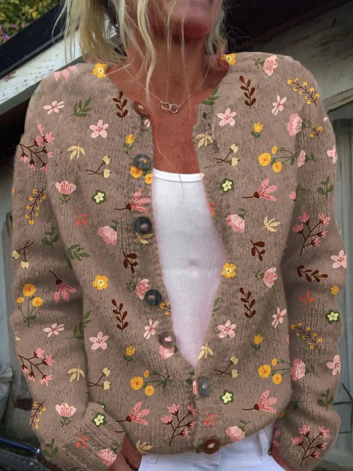 Amélie - Cardigan élégant à fleurs