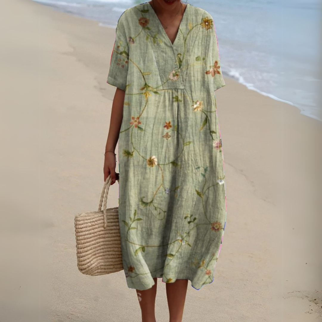 Nathalie - Robe Fleurie Elégante