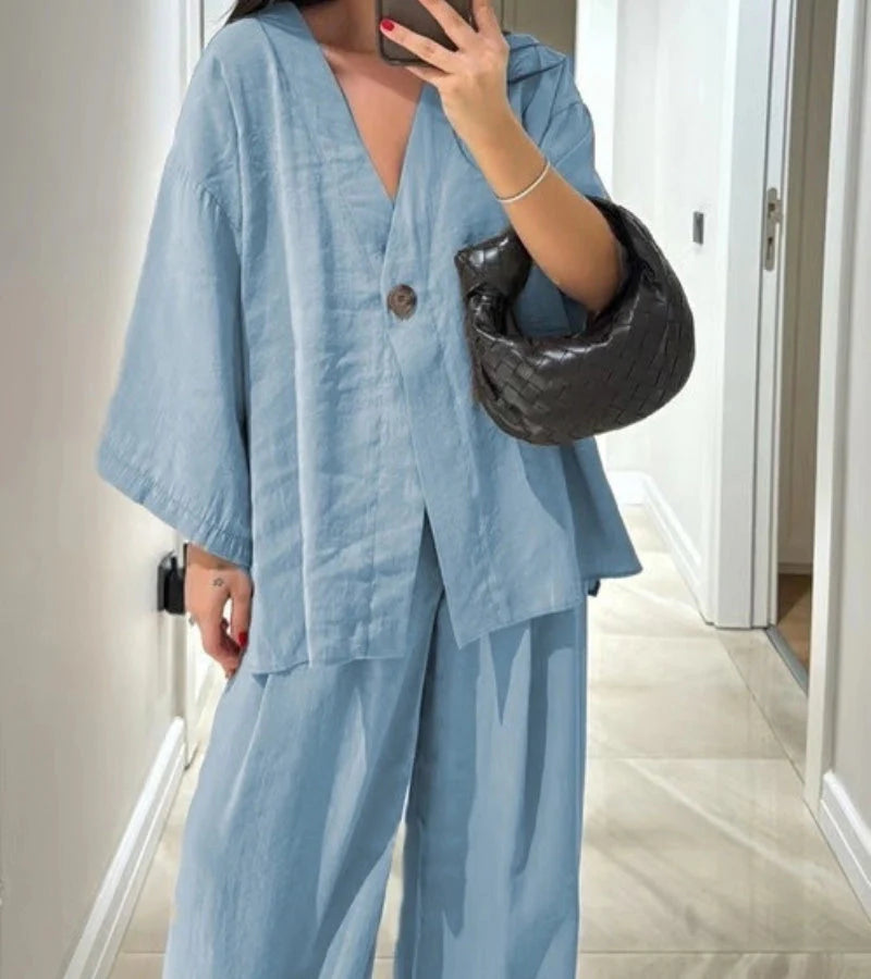 Clémentine | Ensemble Lin Décontracté