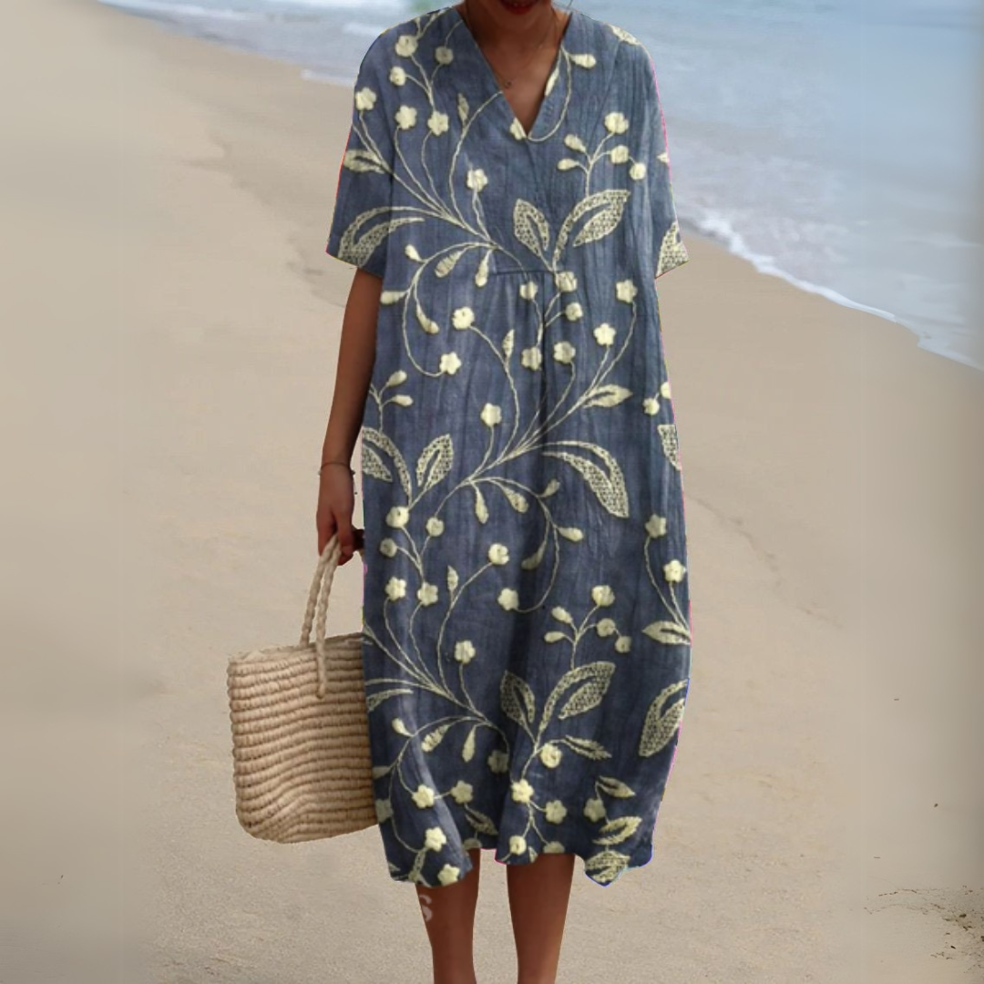 Nathalie - Robe Fleurie Elégante