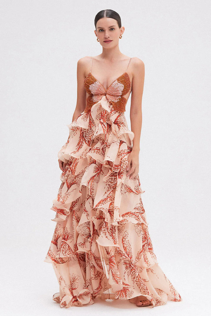 Isalie – Robe fluide à volants