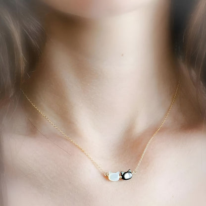 Miaura | Collier avec Pierre Précieuse en Forme de Chat