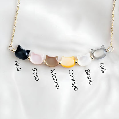 Miaura | Collier avec Pierre Précieuse en Forme de Chat