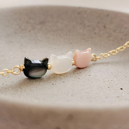 Miaura | Collier avec Pierre Précieuse en Forme de Chat