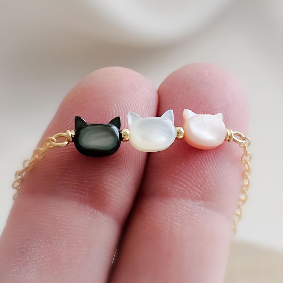 Miaura | Collier avec Pierre Précieuse en Forme de Chat