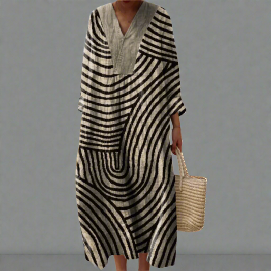 Lia - Robe Géométrique Élégante