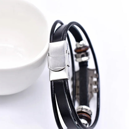 Claude - Bracelet en cuir pour guitare