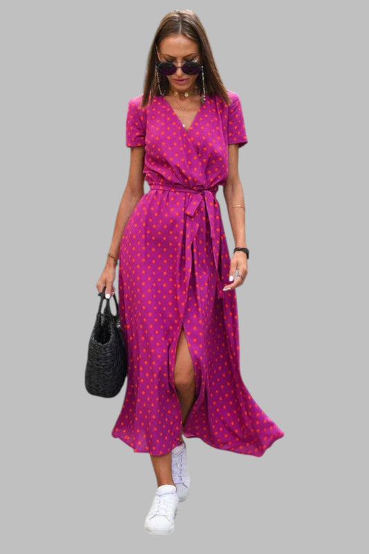 Serelina | Robe élégante à décolleté en V avec effet ventre plat