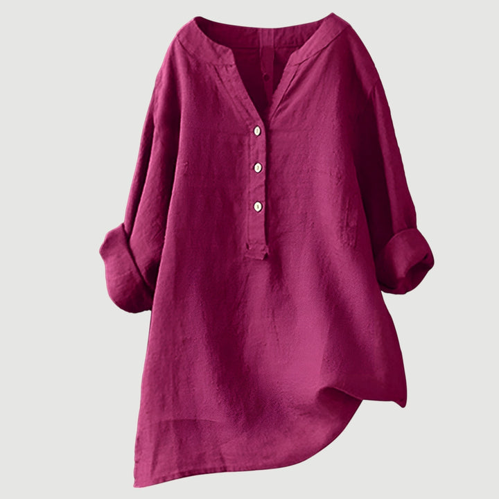 Mélina | Blouse Boutonnée en Lin Léger