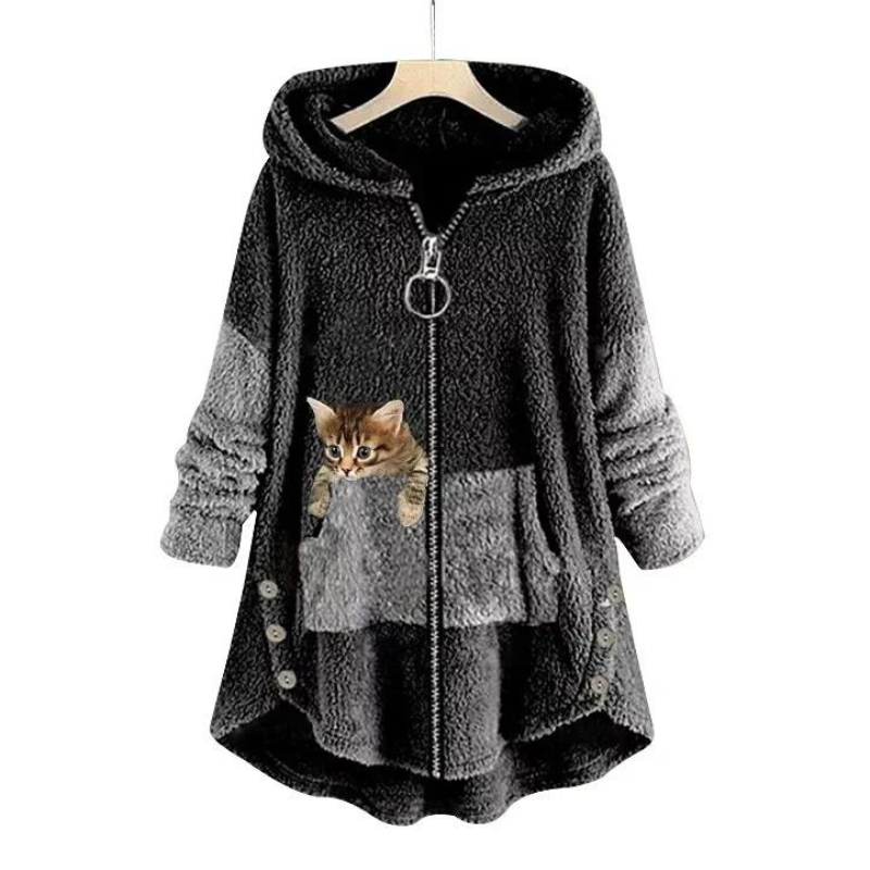 Agnès - Sweat à capuche peluche élégant