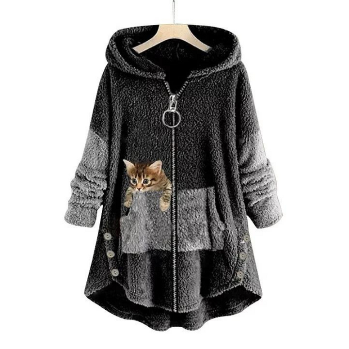 Agnès - Sweat à capuche peluche élégant