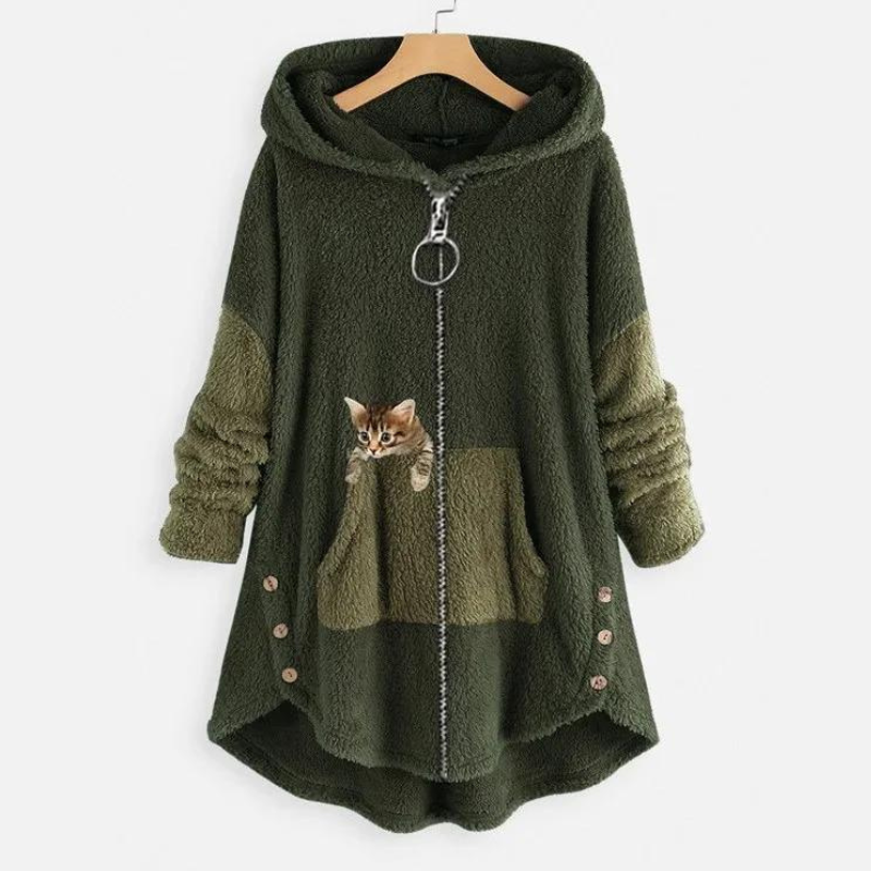 Agnès - Sweat à capuche peluche élégant
