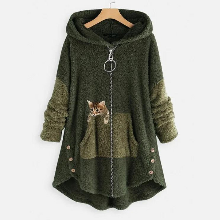 Agnès - Sweat à capuche peluche élégant