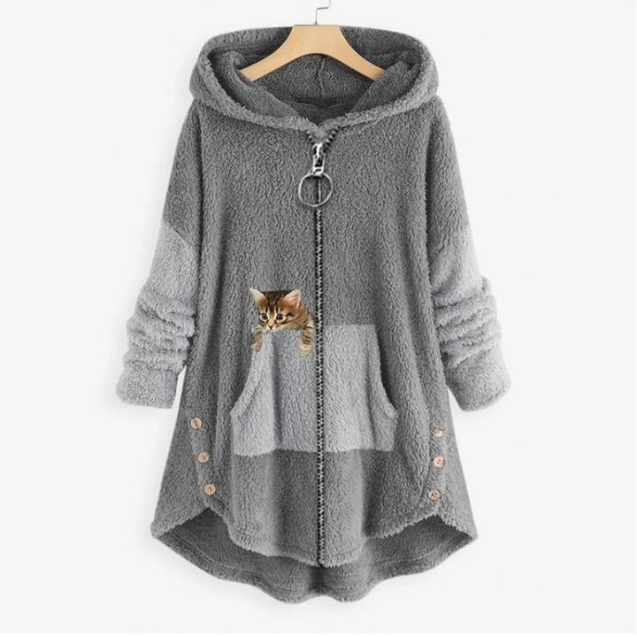 Agnès - Sweat à capuche peluche élégant